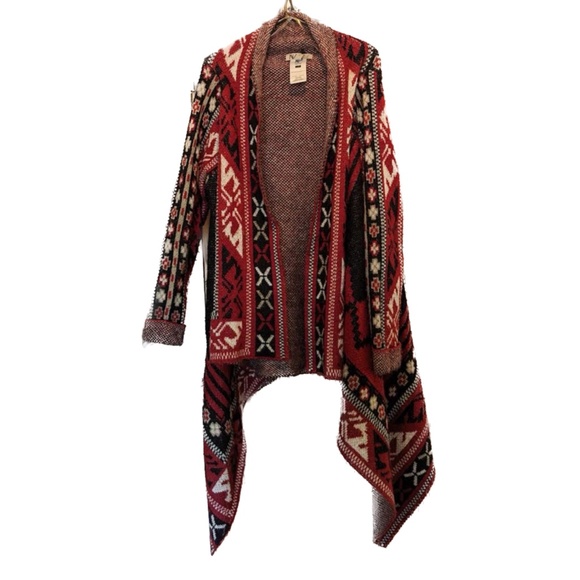 nevada a state of living long southwest motif poncho style sweater - Picture 1 of 2